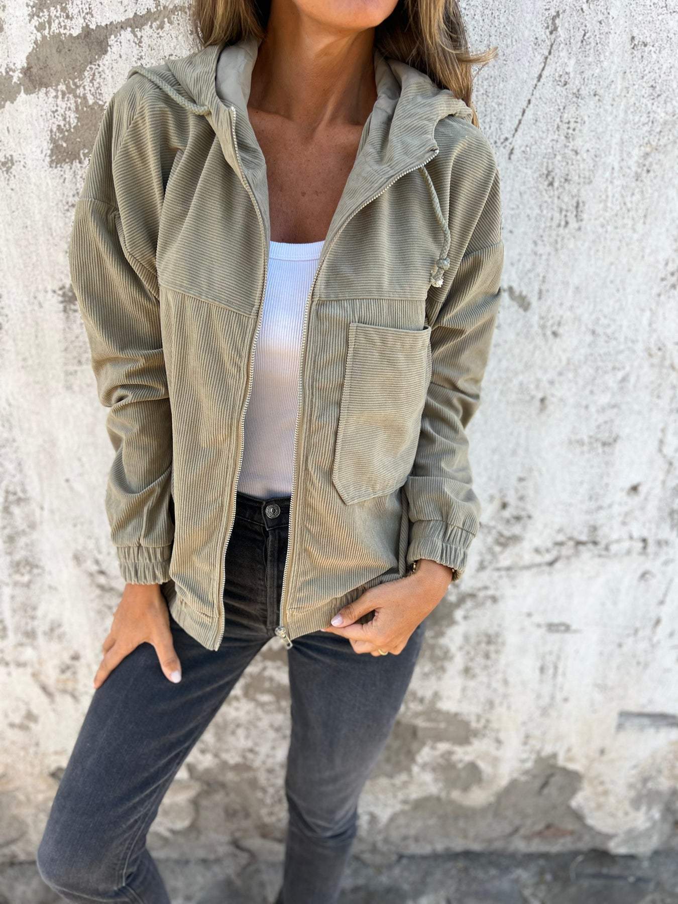 Ariellee Freizeit-Kapuzenjacke mit Reißverschluss