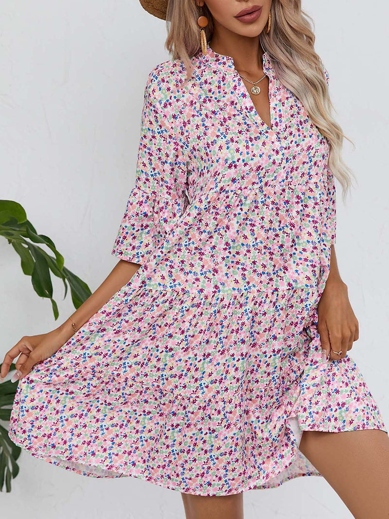 Blusenkleid mit Muster und hoher Taille | Luftige Leichtigkeit für warme Tage