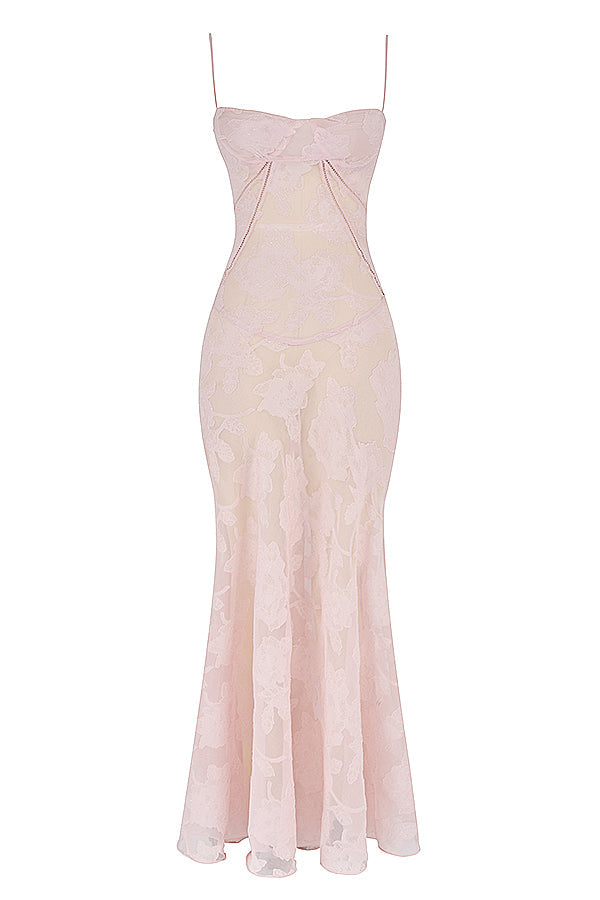 ELEGANT CHIC MAXIKLEID – Elegantes Kleid mit V-Ausschnitt und Flügelärmeln