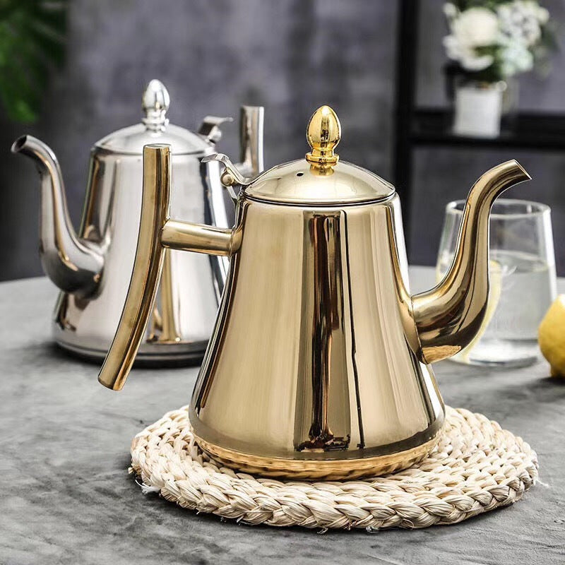 Edelstahl Teekessel mit Abnehmbarem Infuser - Induktionsgeeignet, 1,0L, 1,5L und 2,0L Kapazität für Perfekten Teegenuss-1