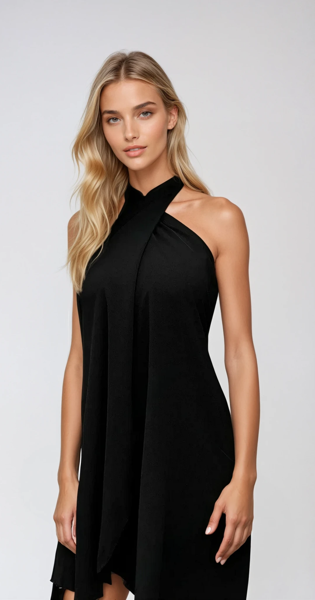 GRACEFUL FLOW – Drapiertes Sommerkleid aus leichtem Stoff