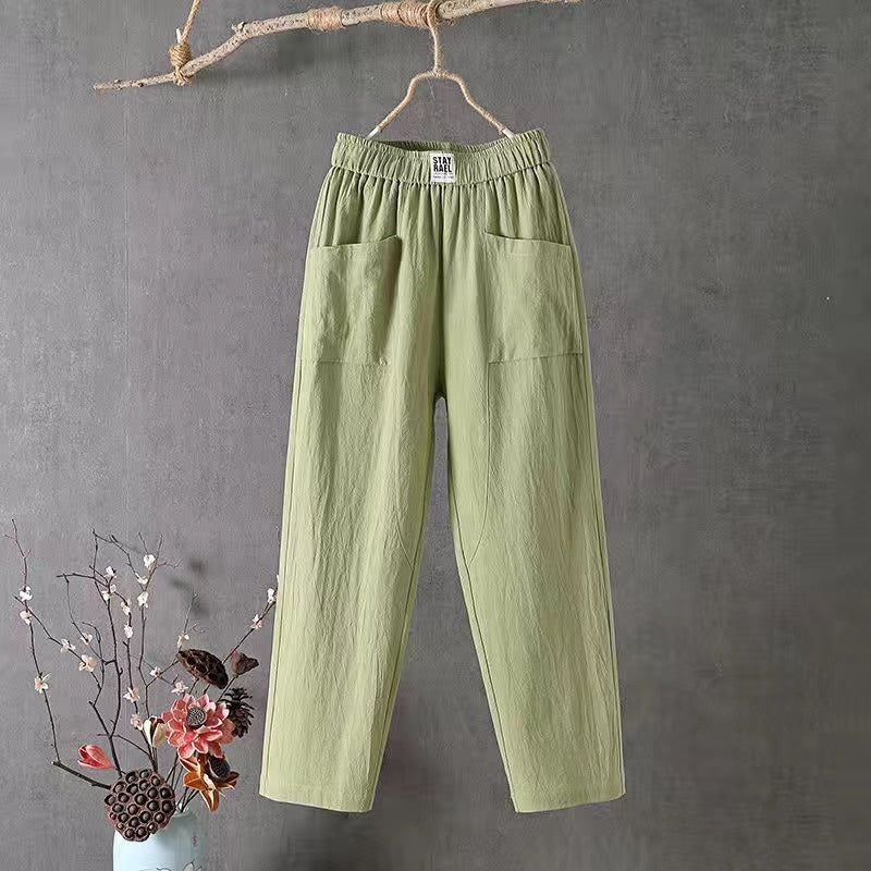 Marcella – Leichte Ibiza-Damenhose Mit Hohem Bund Und Taschen