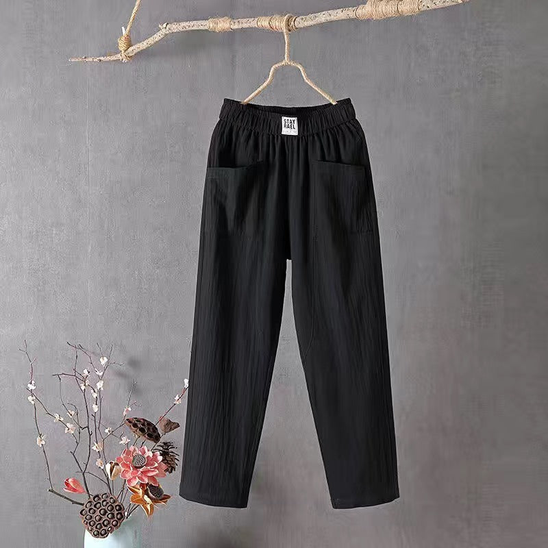 Marcella – Leichte Ibiza-Damenhose Mit Hohem Bund Und Taschen