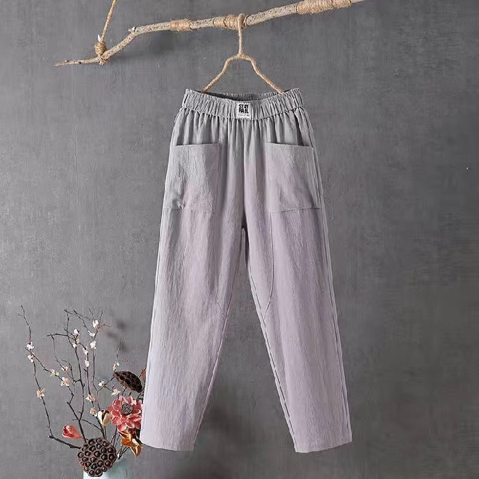 Marcella – Leichte Ibiza-Damenhose Mit Hohem Bund Und Taschen