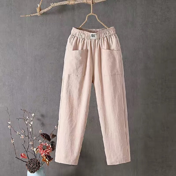 Marcella – Leichte Ibiza-Damenhose Mit Hohem Bund Und Taschen