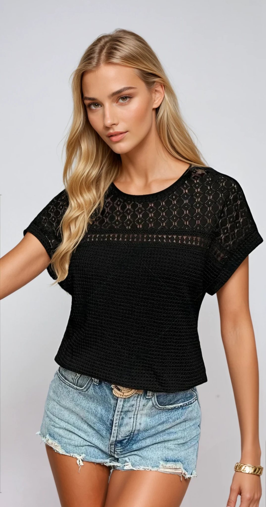 LEICHTE SOMMERKNIT – Atmungsaktives Oberteil aus Baumwolle