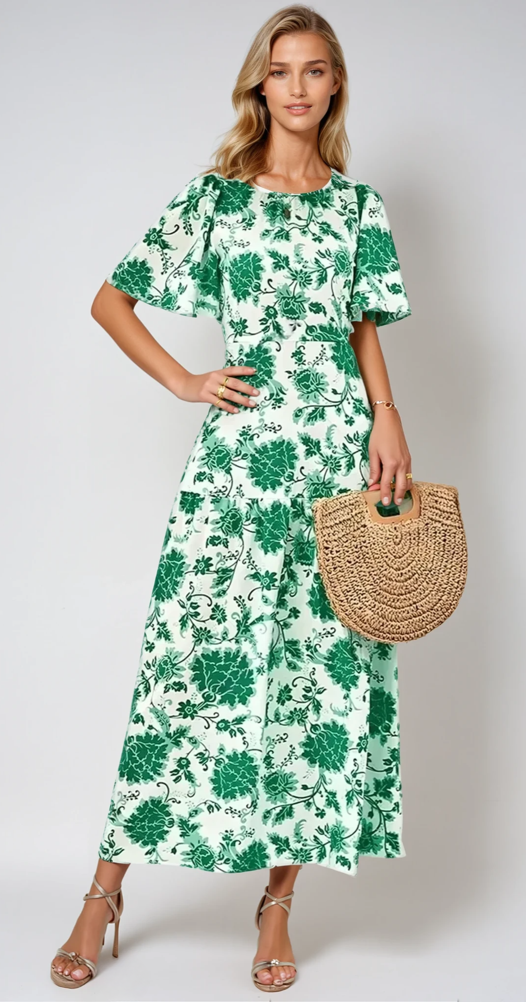 BLOOM HAVEN – Rückenfreies Sommerkleid mit Bindung