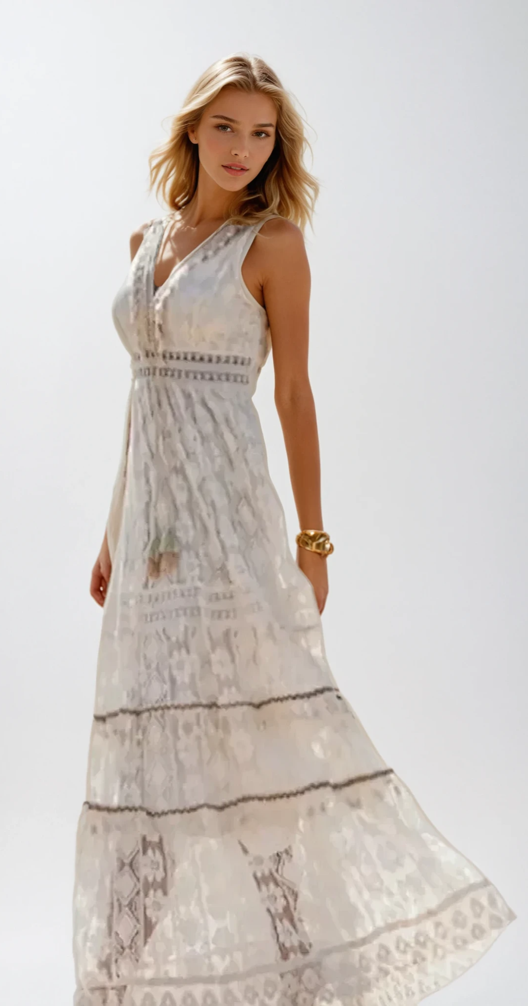 LEILA – Boho Kleid Aus Leichtem Stoff Mit Taschen