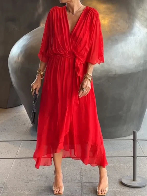 Eva – Elegantes und leichtes Chiffonkleid