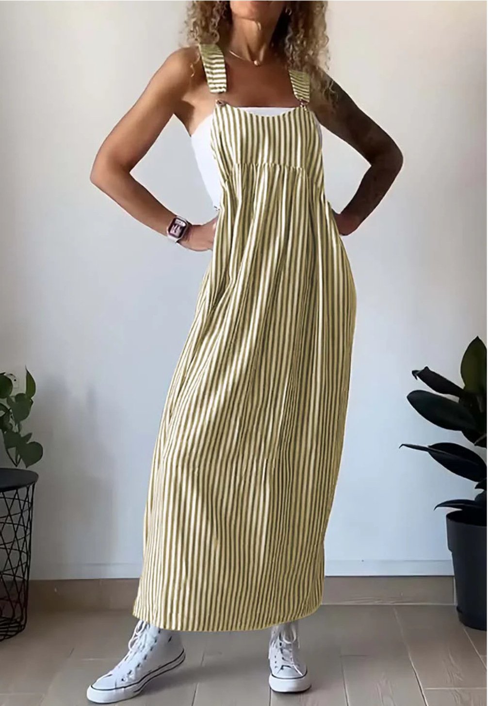 Alice – Lässiges gestreiftes Jumpsuit-Kleid
