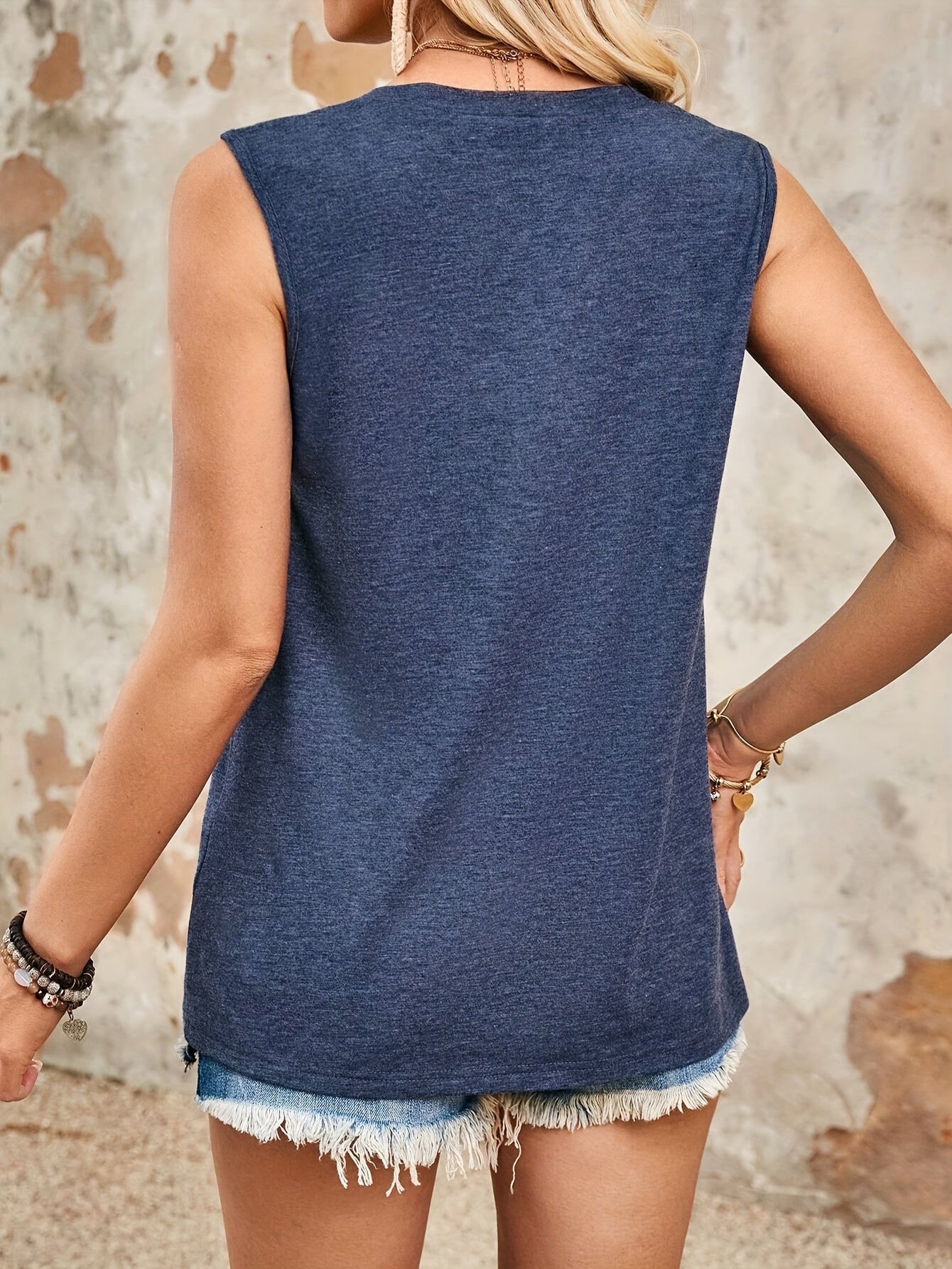 Blaues Casual Tanktop "Lina"