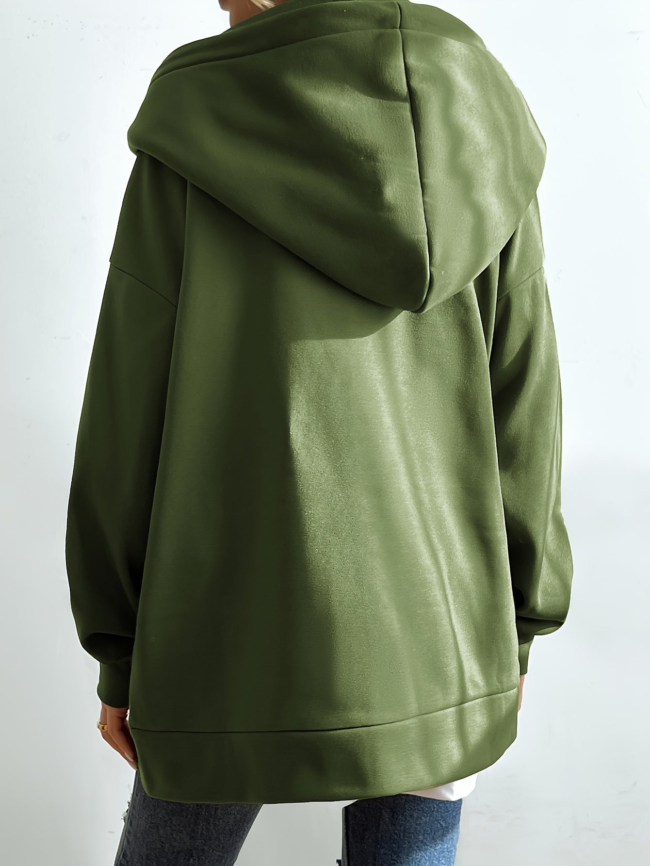 Desiree - Extrem komfortabler langer Zip-up Fleece Kapuzenpulli Hoodie