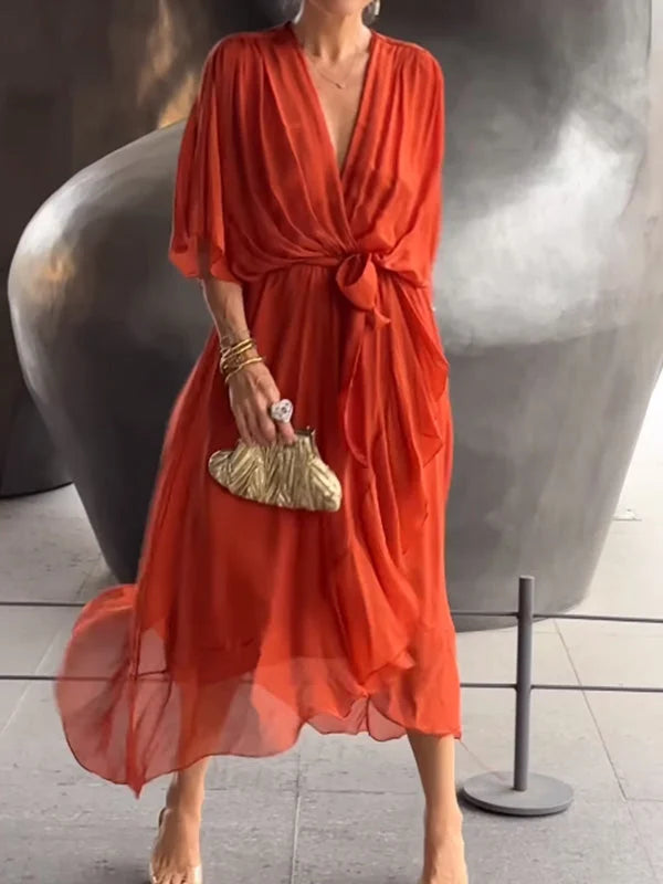 Eva – Elegantes und leichtes Chiffonkleid