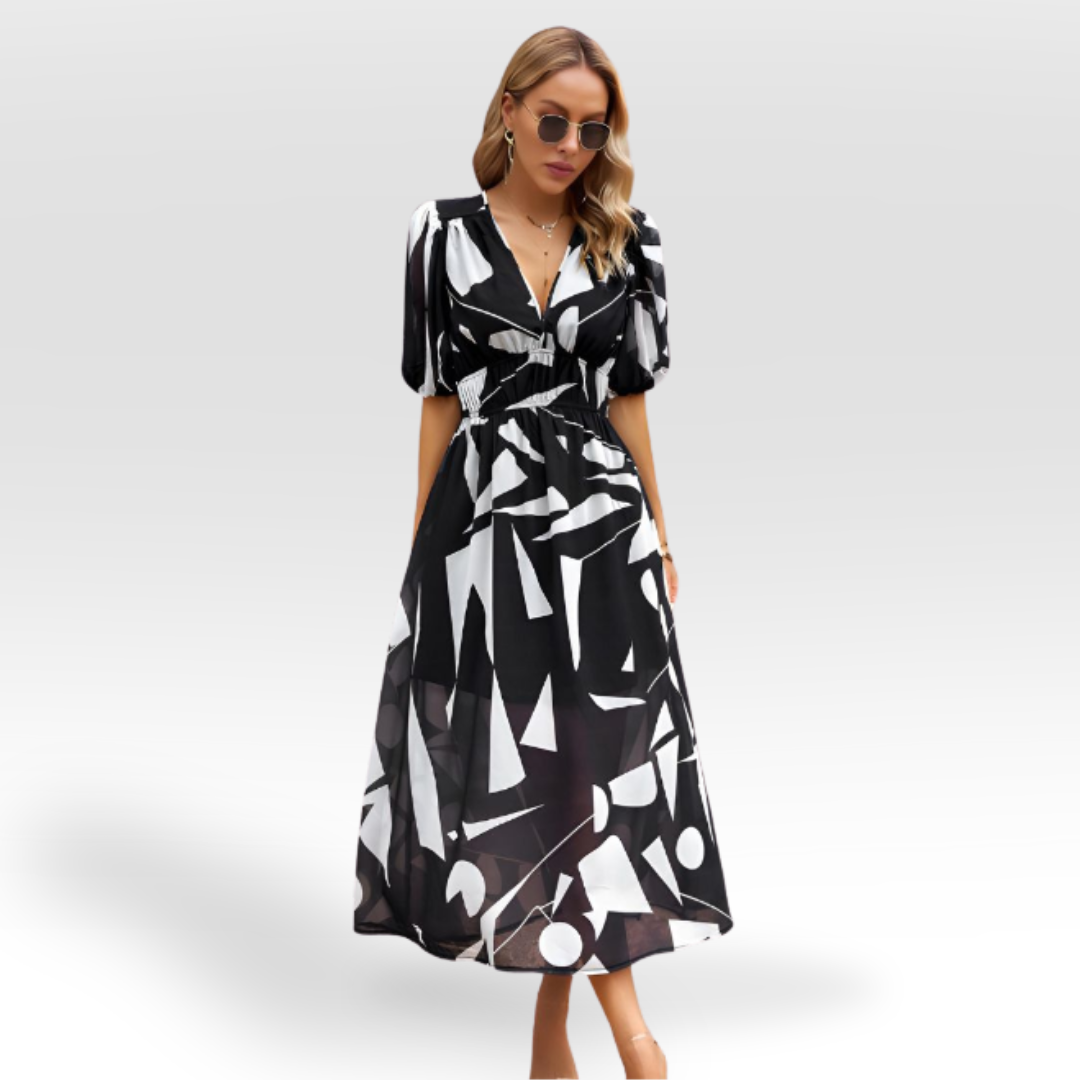 Damenkleid Festlich Elegante Passform Schwarz S M L XL Hochzeitsgast-2