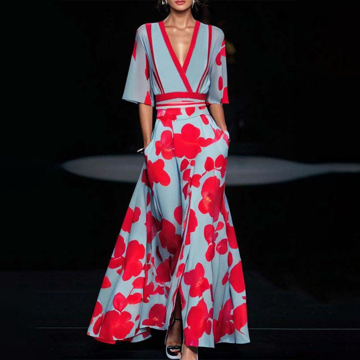 SOPHIA – Elegantes Maxikleid aus fließendem Stoff
