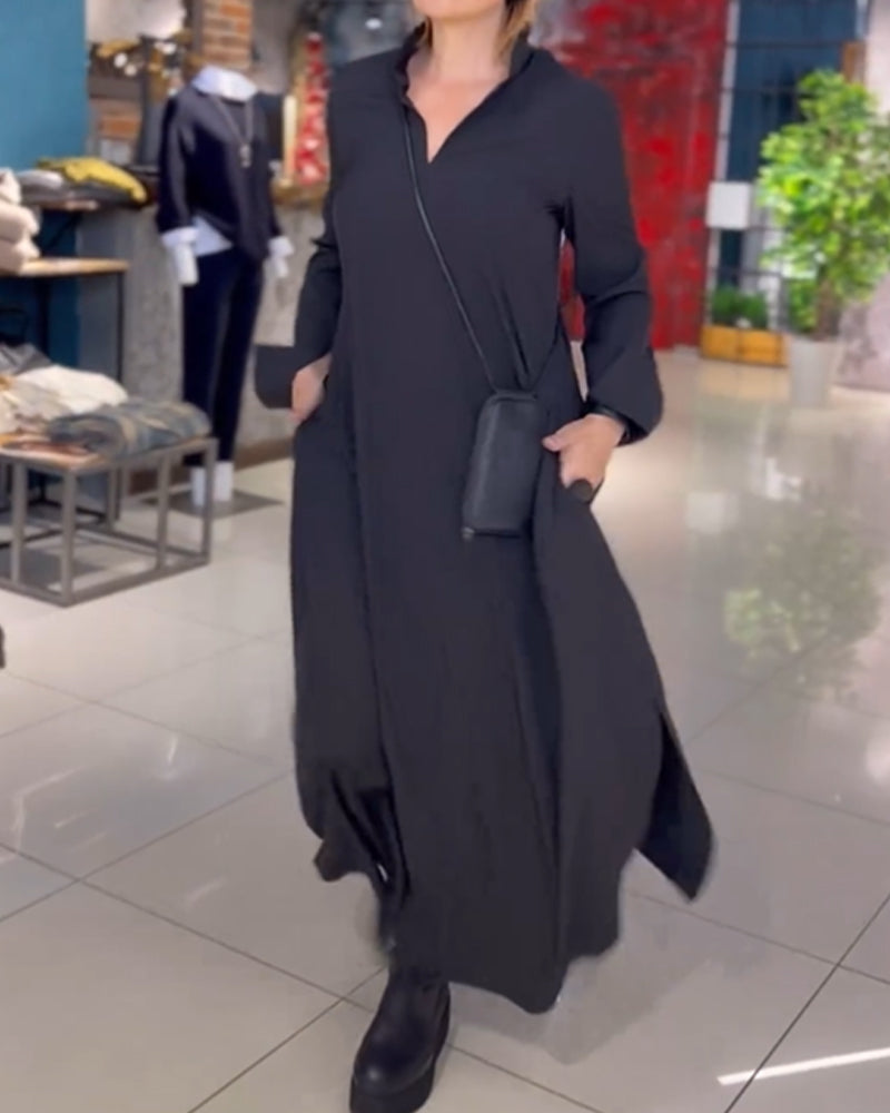 Evite – Langes, weiches Stretchkleid für zeitlose Eleganz
