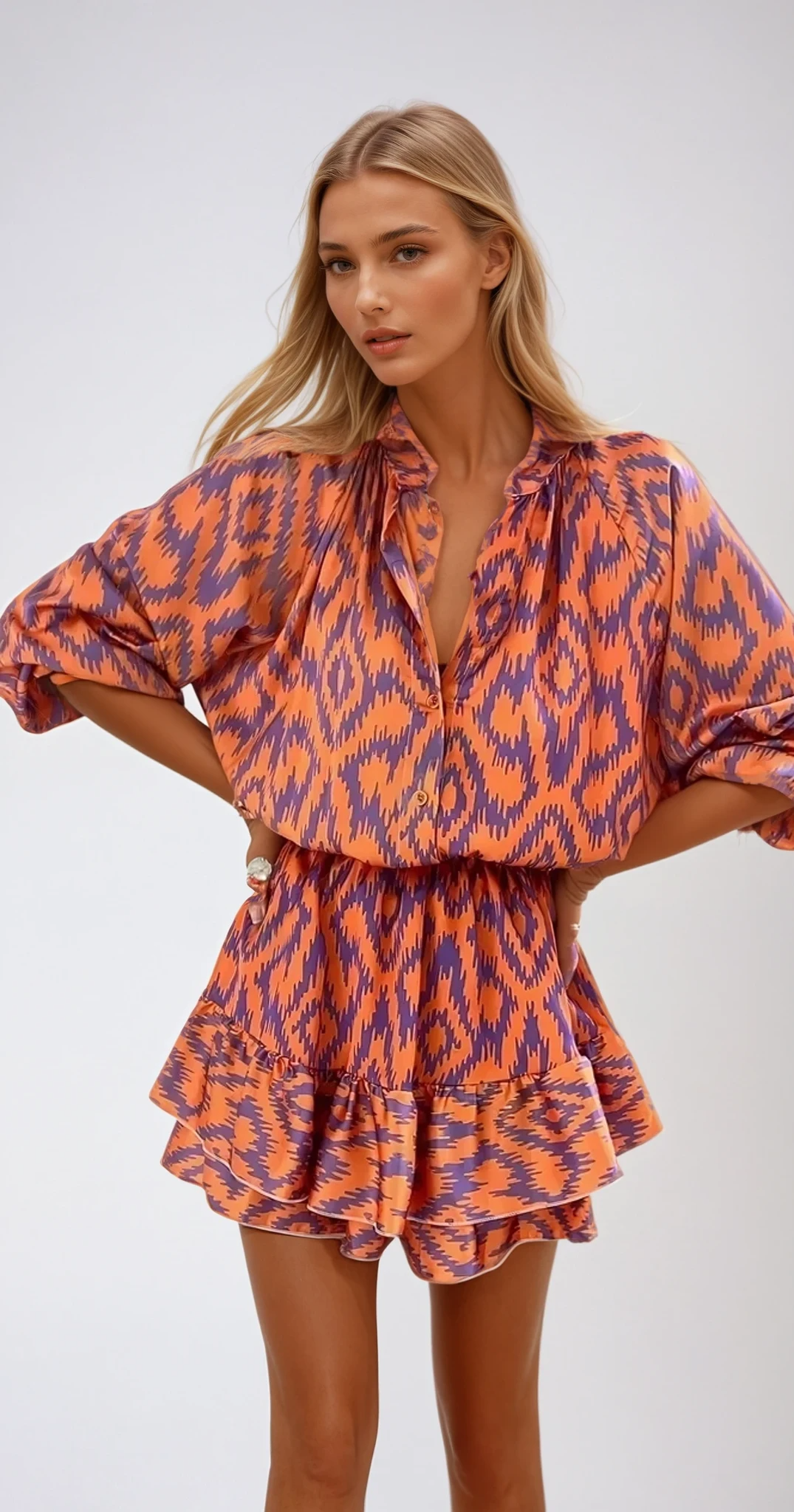 AVA – Modisches Midi-Sommerkleid aus Baumwolle