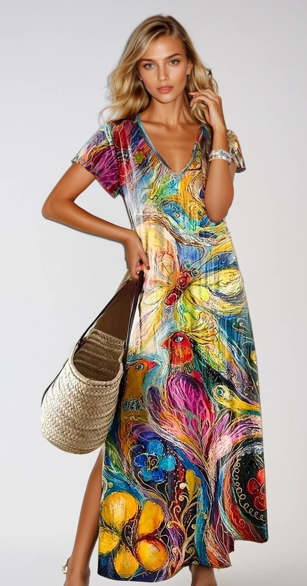 SIENNA – Boho Kleid mit Schlitz für Lässigen Sommerstil