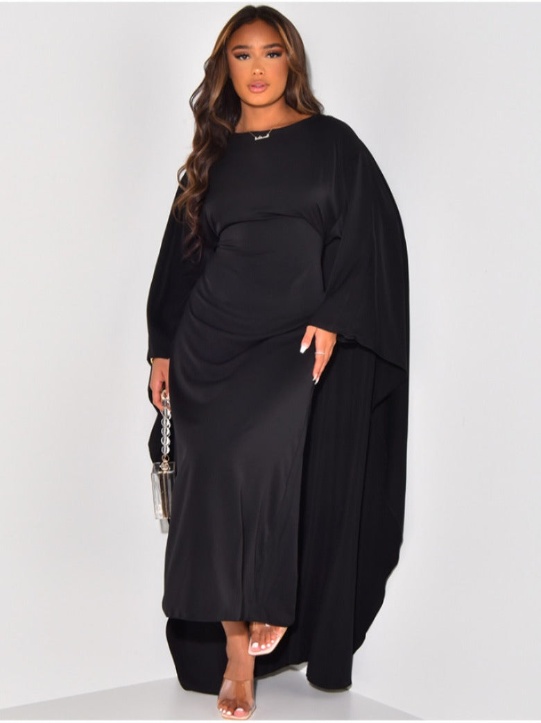 CELIA – Elegantes Kleid mit Batwing-Ärmeln und V-Ausschnitt