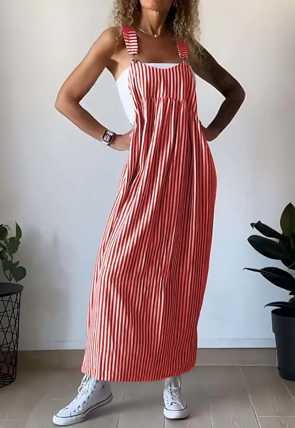 Alice – Lässiges gestreiftes Jumpsuit-Kleid