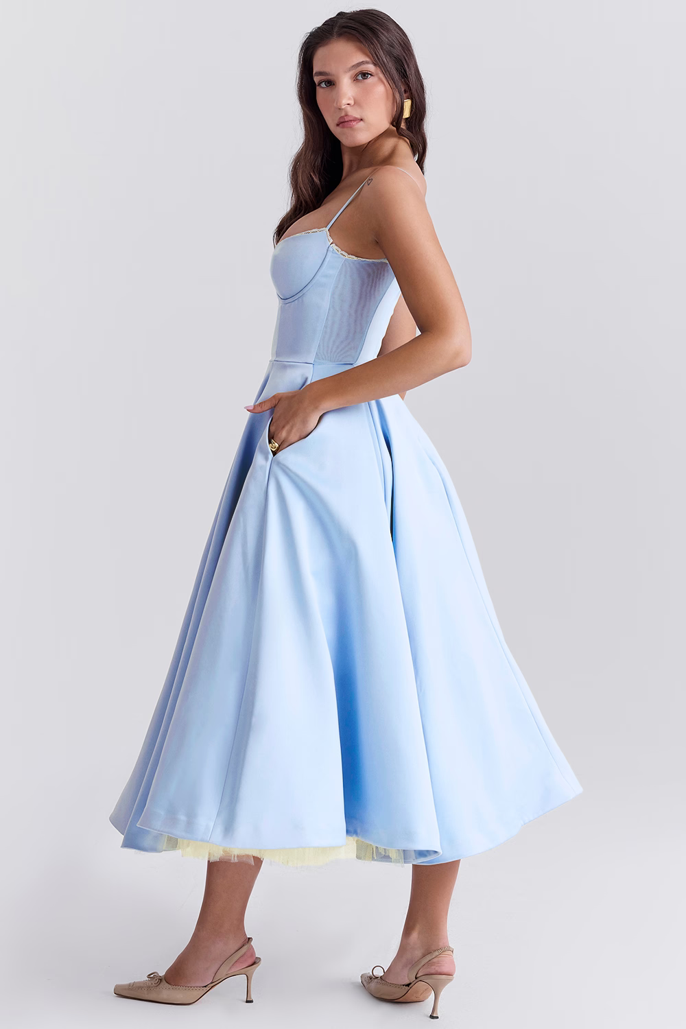 Damen Abendkleid Figurbetont Schwarz Größe M Elegantes Design für Hochzeiten und Abendveranstaltungen-3