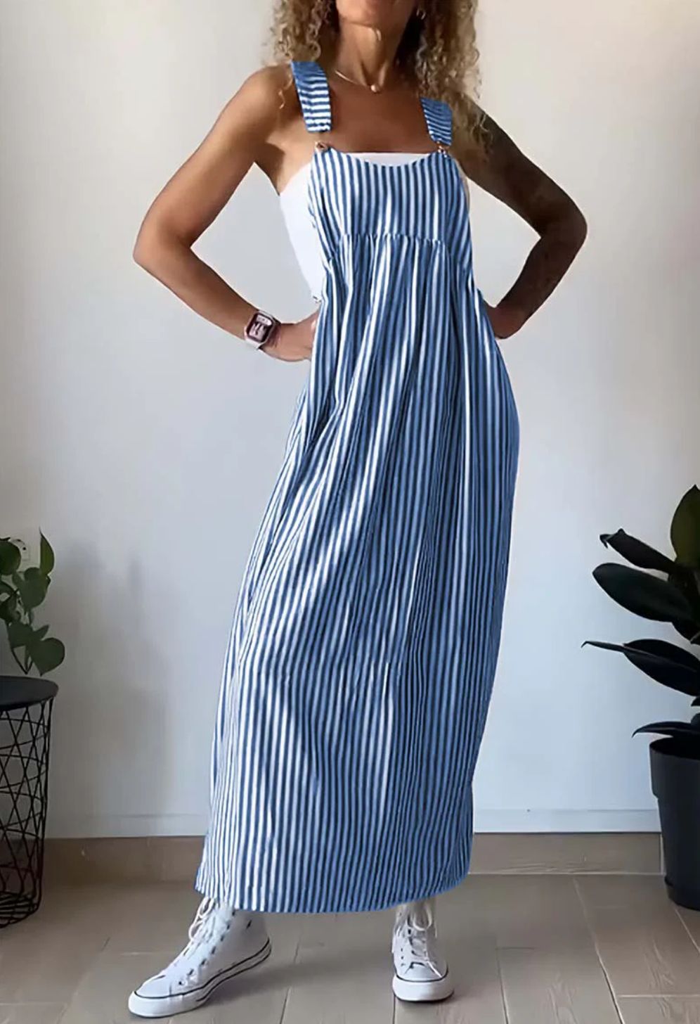 Alice – Lässiges gestreiftes Jumpsuit-Kleid