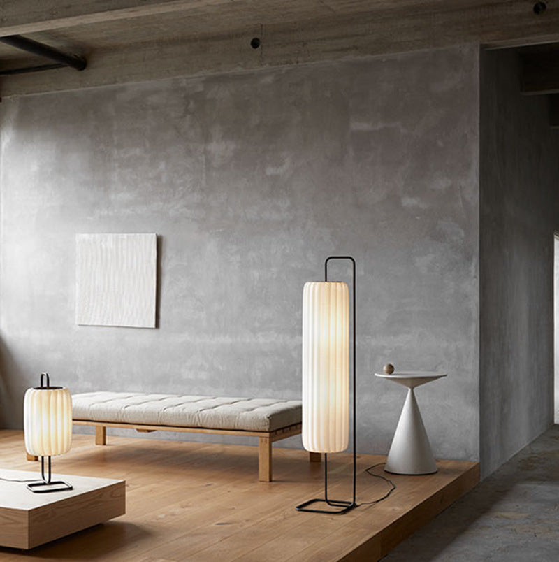 Moderne Stehlampe im Japanischen Stil mit Weicher LED-Beleuchtung für Wohnzimmer und Schlafzimmer - 150 cm Hoch, Naturtöne-2