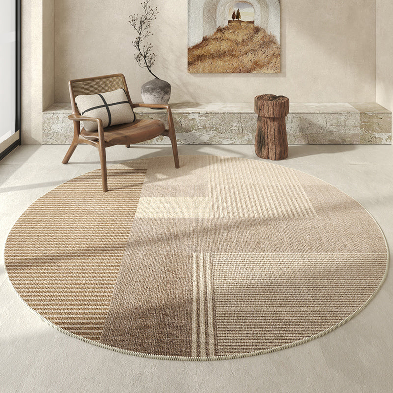 Variant image for Waschbarer Runder Teppich 120 cm - Modernes Minimalistisches Design mit Rutschfester Unterlage für Wohnzimmer und Schlafzimmer-25