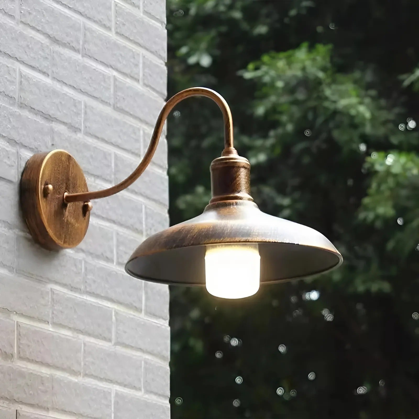 Retro Industrielle Außenwandleuchte Wasserdicht - Vintage Außenwandlampe für Veranda und Balkon, IP65, Schwarz, Metall-2