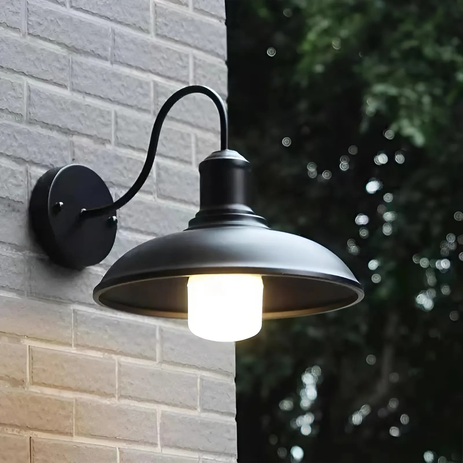 Retro Industrielle Außenwandleuchte Wasserdicht - Vintage Außenwandlampe für Veranda und Balkon, IP65, Schwarz, Metall-1