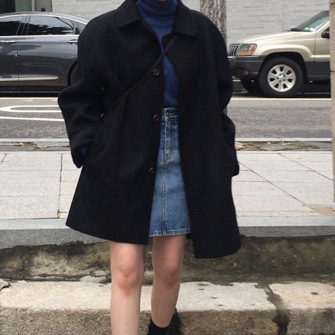 Ayla – Modischer Oversize-Mantel mit Knöpfen für Damen