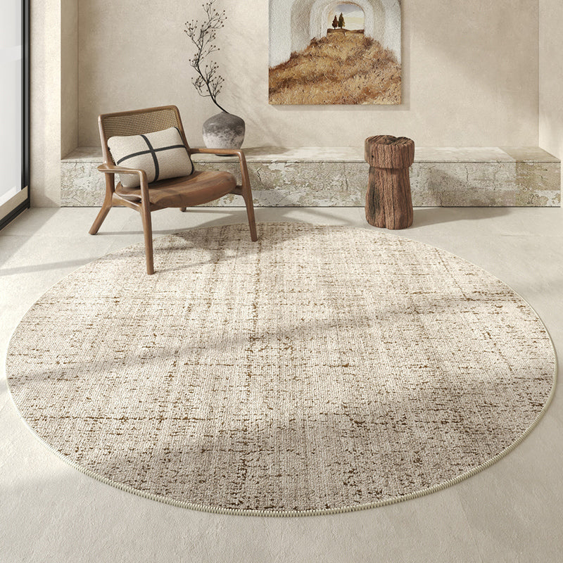 Waschbarer Runder Teppich 120 cm - Modernes Minimalistisches Design mit Rutschfester Unterlage für Wohnzimmer und Schlafzimmer-2