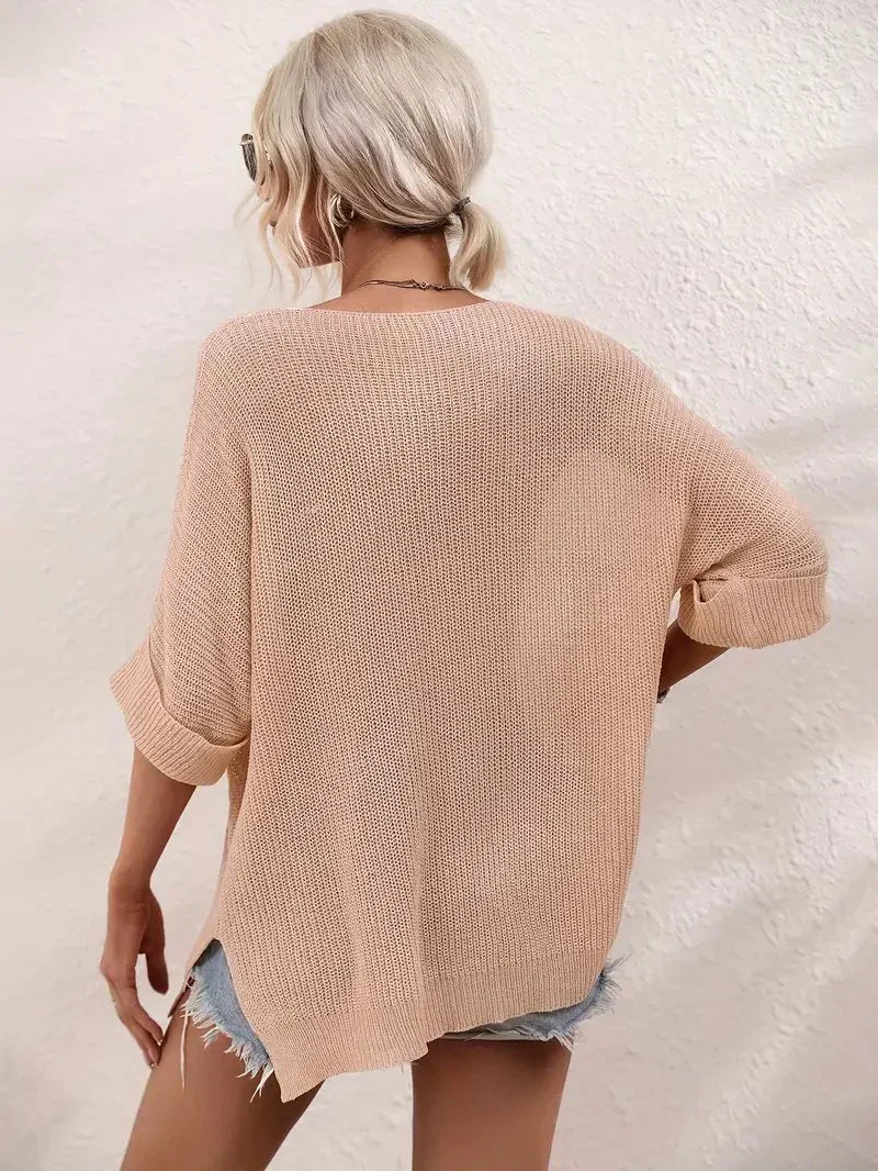 ANISAH – Oversized Batwing Bluse für Lässige Outfits
