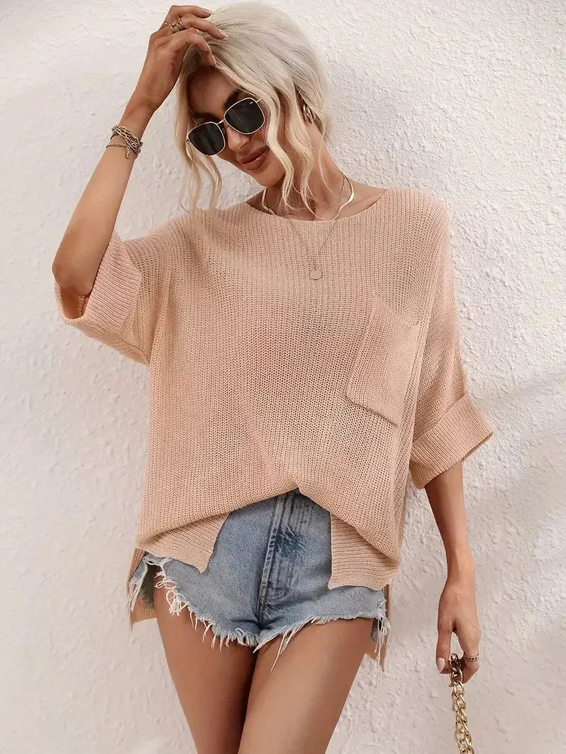 ANISAH – Oversized Batwing Bluse für Lässige Outfits