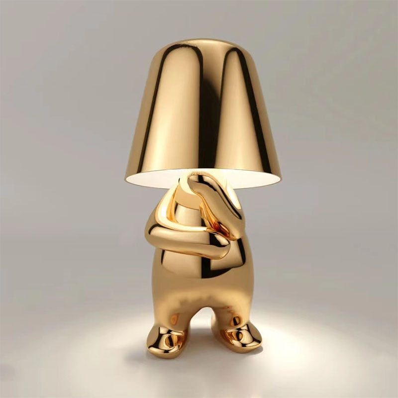 Tischlampe Warmweiß 30 cm Kunststoff Wiederaufladbar Akku Tischleuchte-3