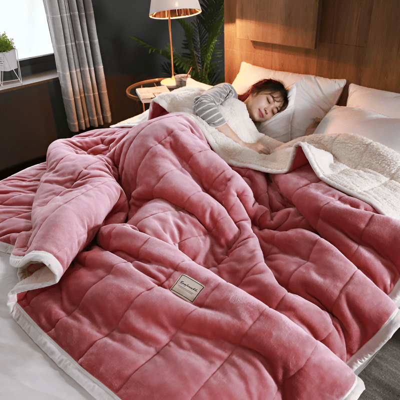 Variant image for Fleecedecke Grau 150x200 cm Ultraweich Kuscheldecke Flauschig Warm Sherpa-3