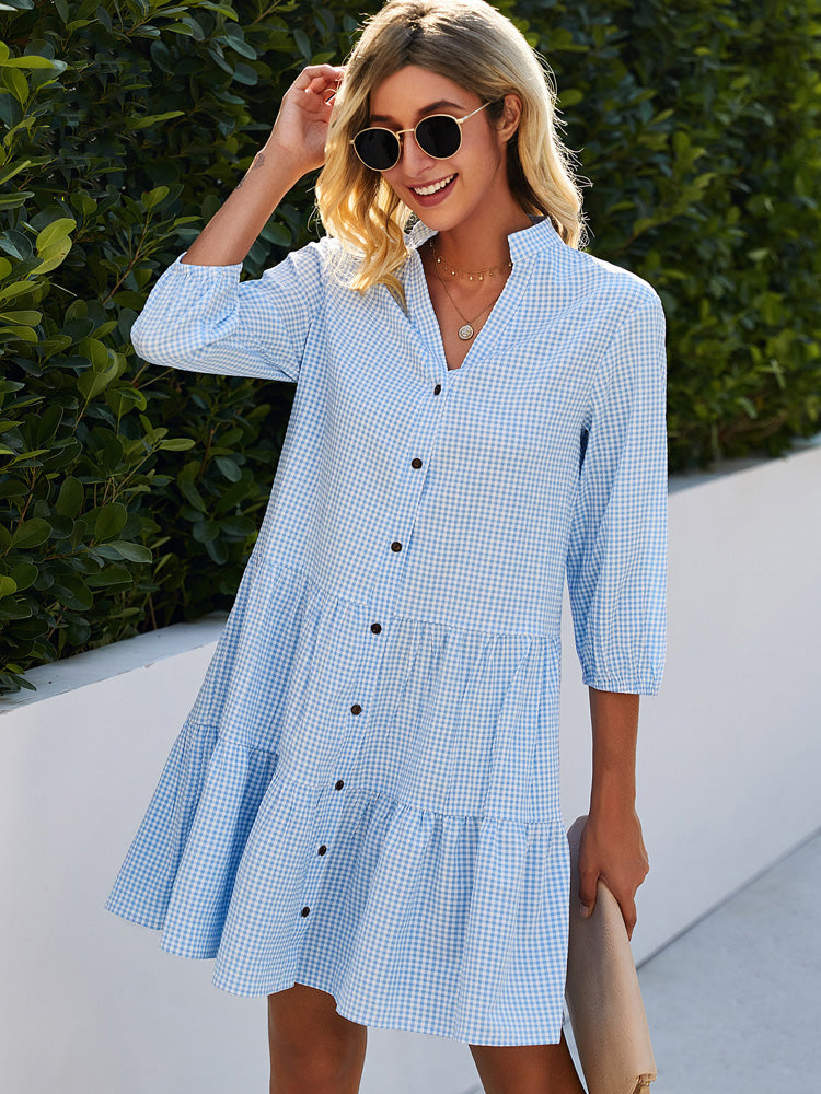 ADELINE – Hellblaues Sommerkleid Mit Spaghetti-Trägern
