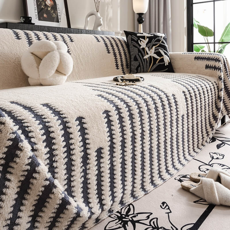 Variant image for Gemütliche Plüsch Sofa Abdeckung - Anti-Kratzer, Maschinenwaschbar, Verschiedene Größen in Weiß, Braun, Sahne-16