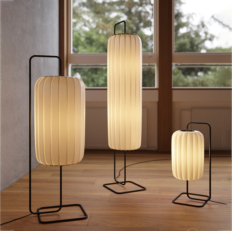 Moderne Stehlampe im Japanischen Stil mit Weicher LED-Beleuchtung für Wohnzimmer und Schlafzimmer - 150 cm Hoch, Naturtöne-3
