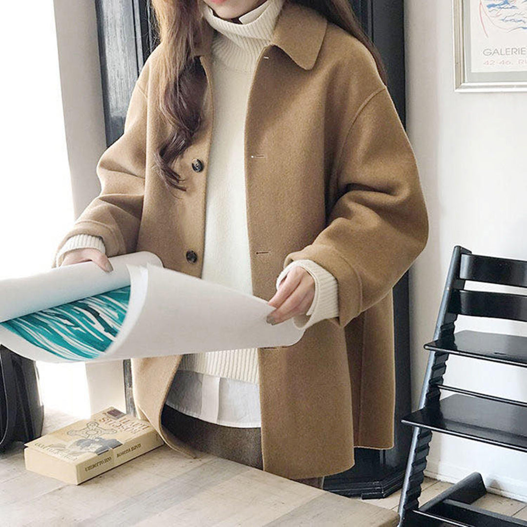 Ayla – Modischer Oversize-Mantel mit Knöpfen für Damen