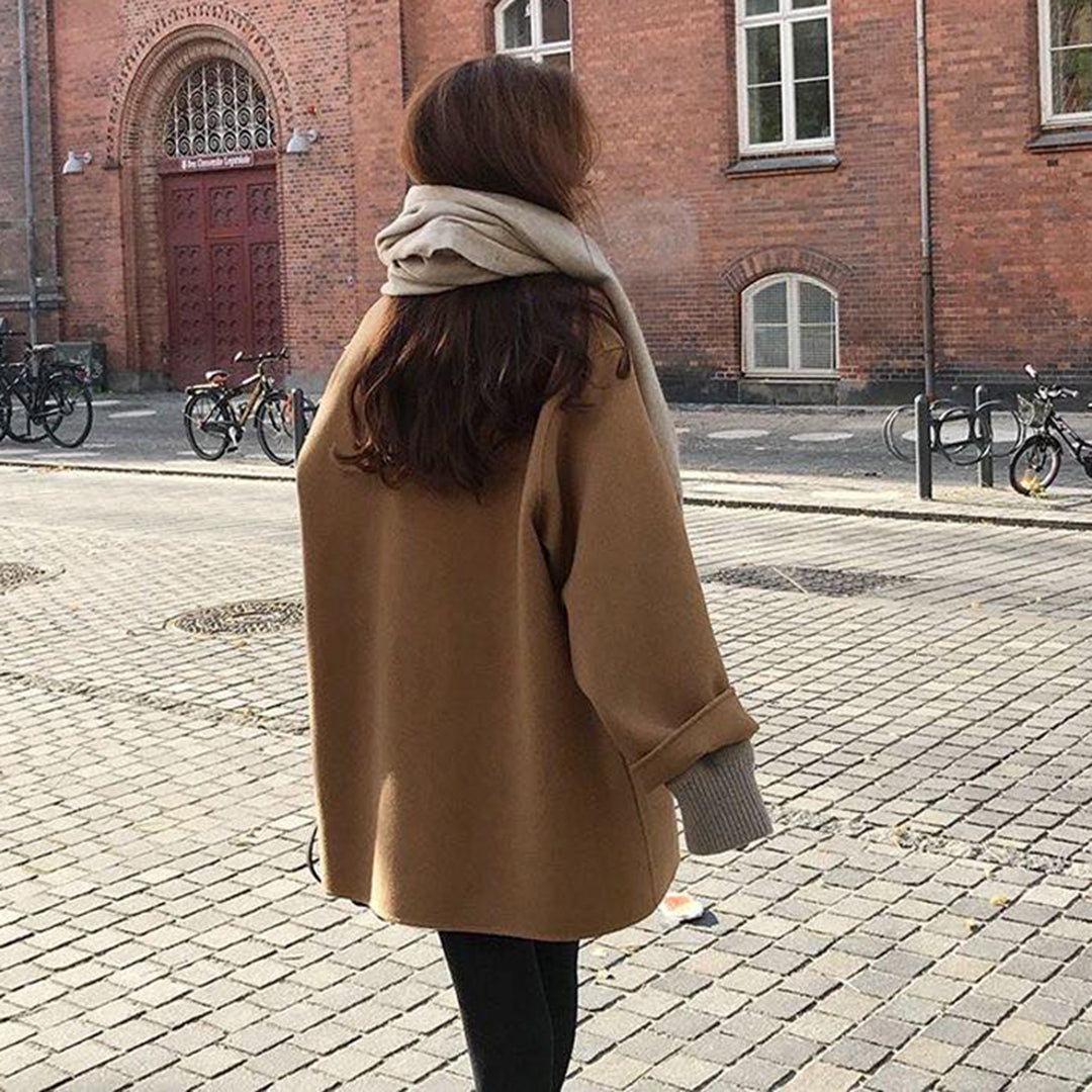 Ayla – Modischer Oversize-Mantel mit Knöpfen für Damen