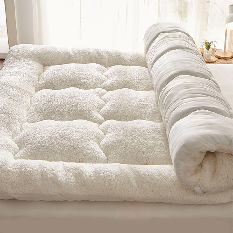 Extra Großes Haustierbett aus Plüsch Lambswool - Isoliert, Doppelseitig, Faltbar, Für Haustiere und Menschen-5