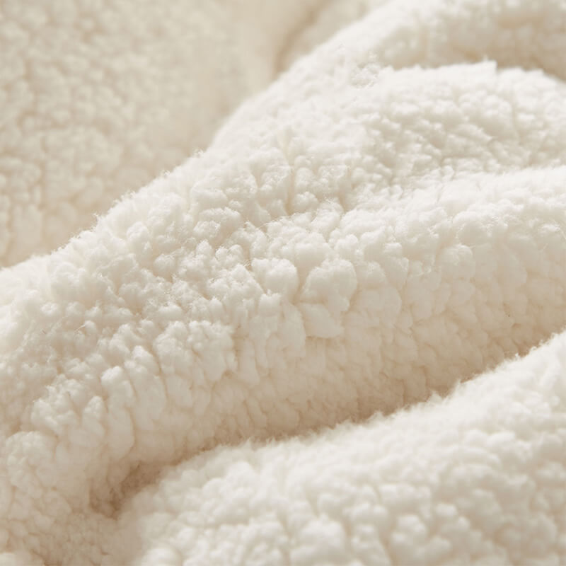 Extra Großes Haustierbett aus Plüsch Lambswool - Isoliert, Doppelseitig, Faltbar, Für Haustiere und Menschen-4