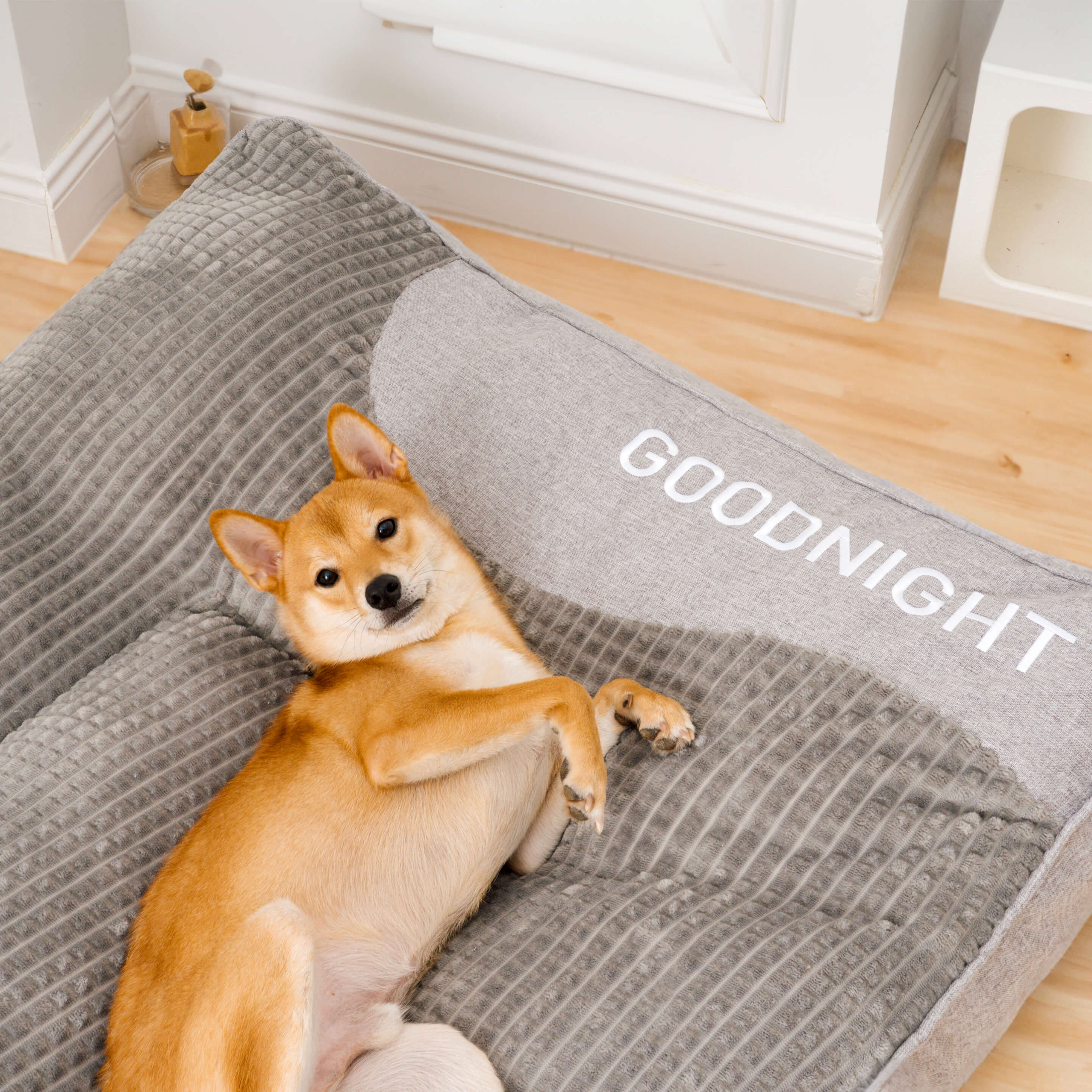 Orthopädisches Hundebett aus Kristallsamt mit Erhöhter Kopfstütze – Komfortabel für Hunde aller Größen, Ideal für Gesunde Haltung-5