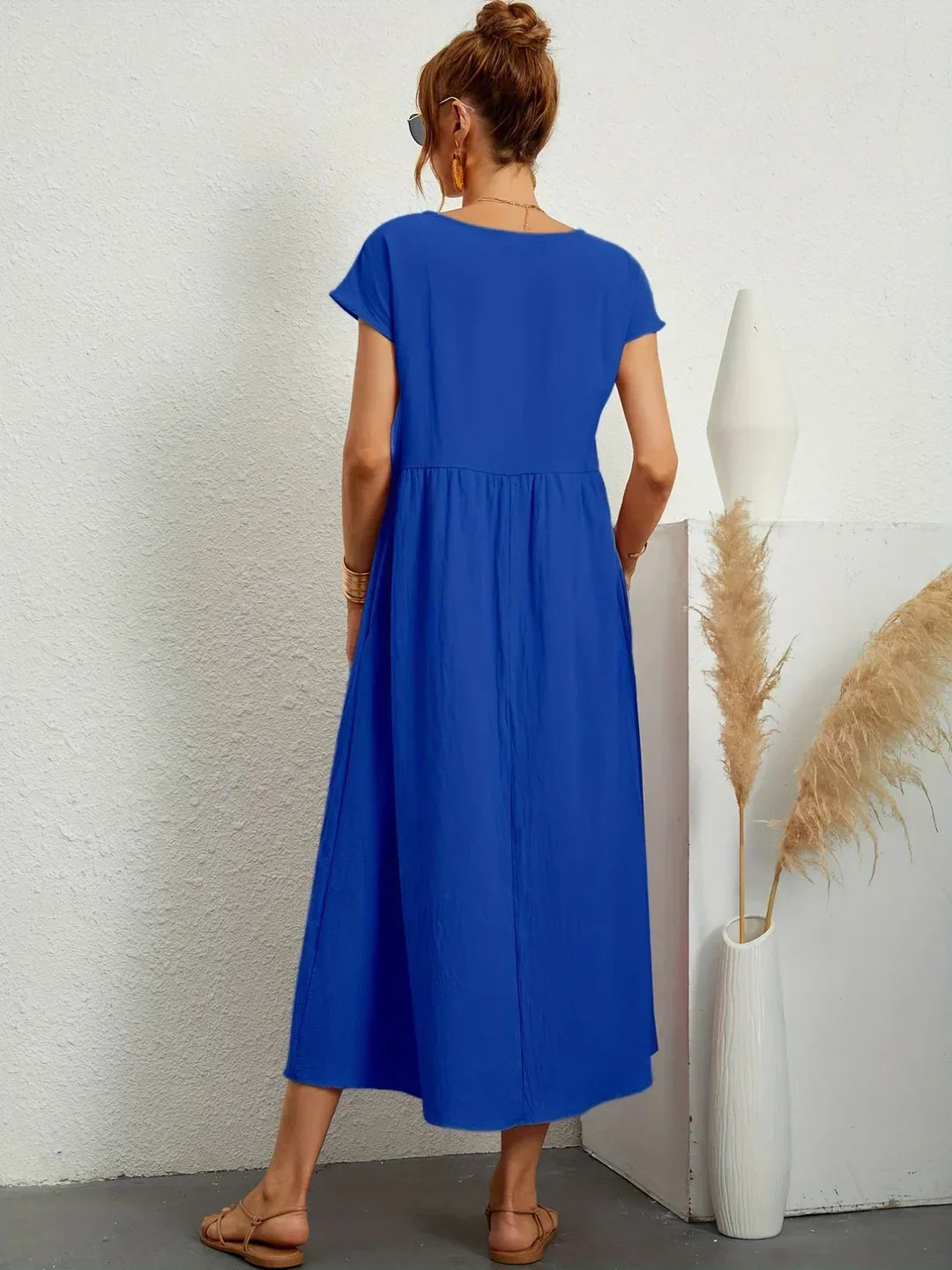 Keira – Leichtes Baumwollkleid Mit Taschen Für Eleganten Komfort