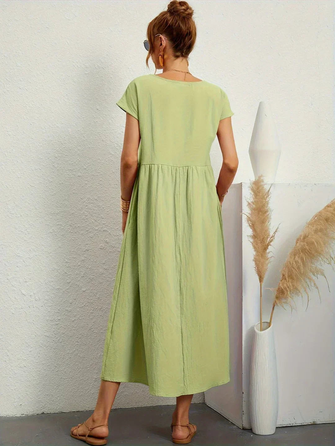 Keira – Leichtes Baumwollkleid Mit Taschen Für Eleganten Komfort