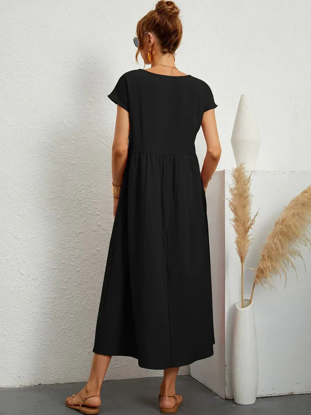 Keira – Leichtes Baumwollkleid Mit Taschen Für Eleganten Komfort