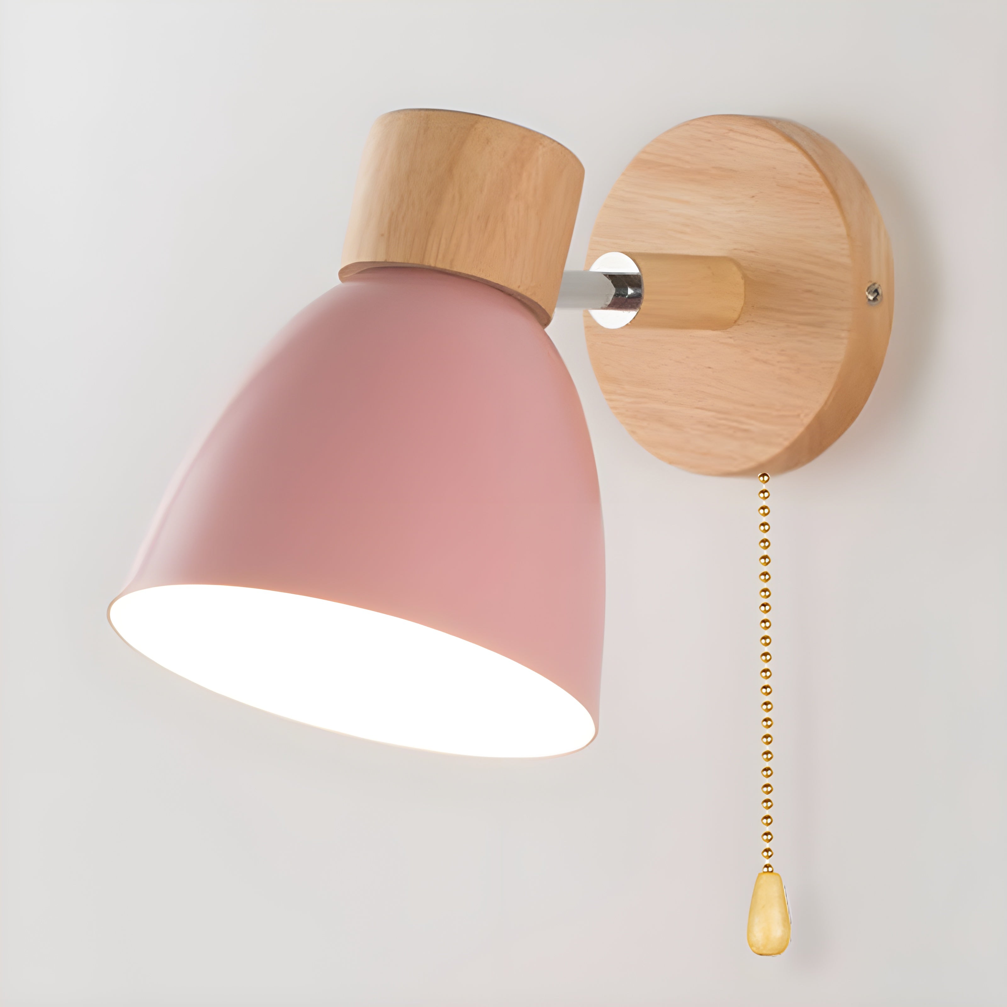 Variant image for Nordische Wandlampe aus Holz mit Schalter - LED Wandleuchte für gemütliche Innenräume, verstellbarer Lenkkopf, kompakte Größe-4