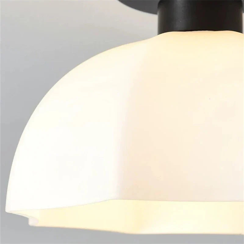 Vintage Deckenleuchte aus Keramik und Glas für Wohnzimmer - Elegantes Design, 30 cm Durchmesser, Deckenlampe für stilvolle Raumgestaltung-3