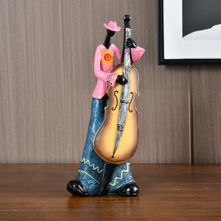 Variant image for Vintage Jazzband Dekofigur aus Harz - Detailreiche Statue für Musikliebhaber und Sammler-5